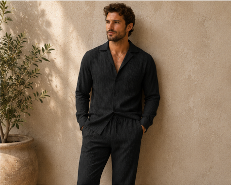 Conjunto deportivo de manga larga y pantalón largo para hombre — Moda casual otoño/invierno