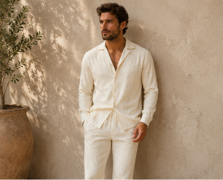 Conjunto deportivo de manga larga y pantalón largo para hombre — Moda casual otoño/invierno