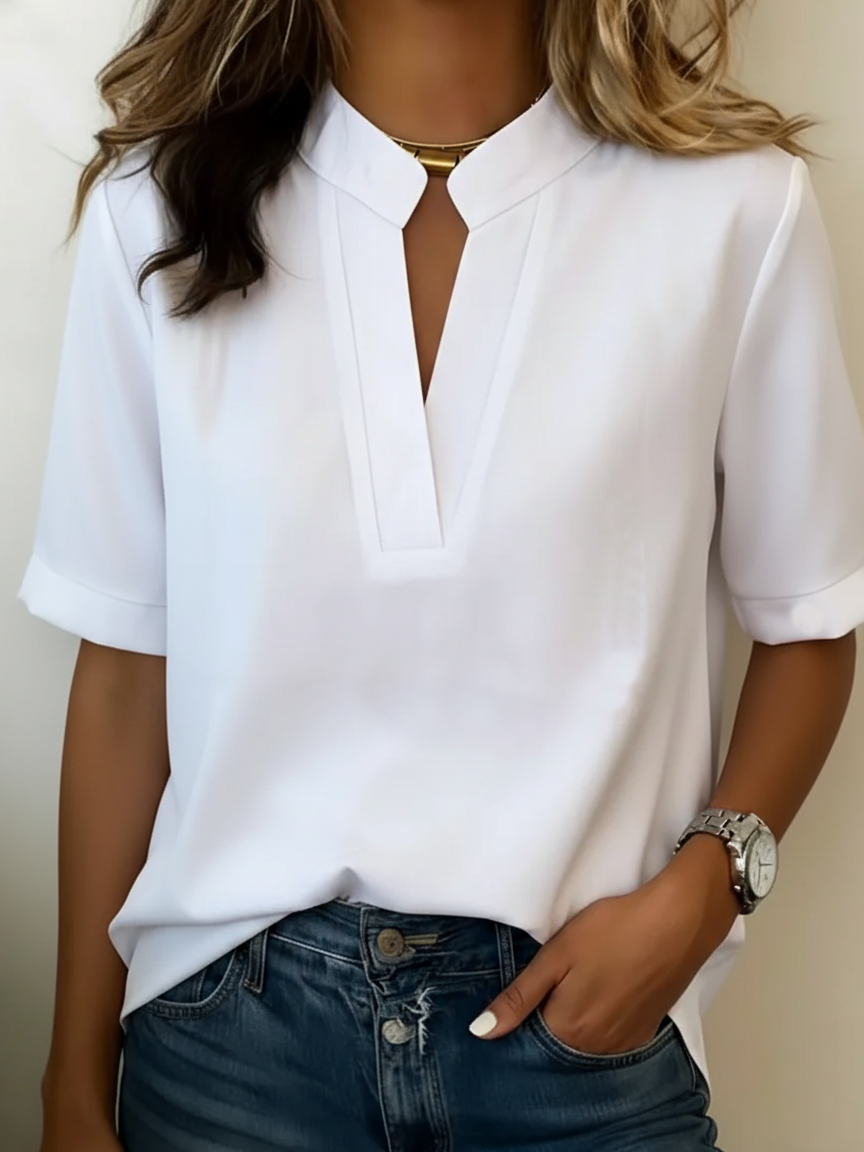 Rosana - Blusa elegante con cuello refinado
