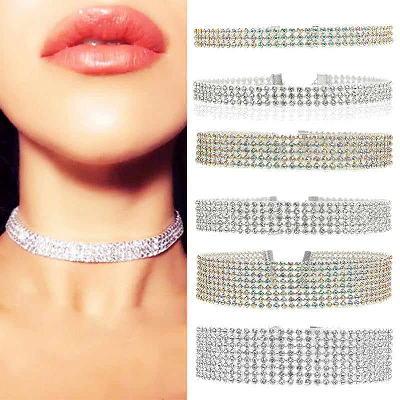 gargantilla de cristal y strass