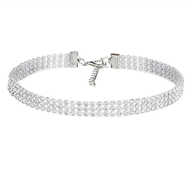gargantilla de cristal y strass