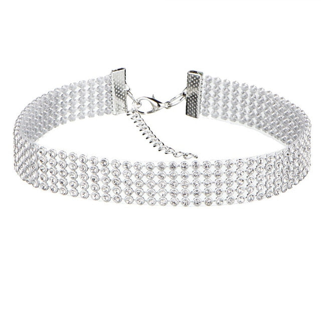 gargantilla de cristal y strass