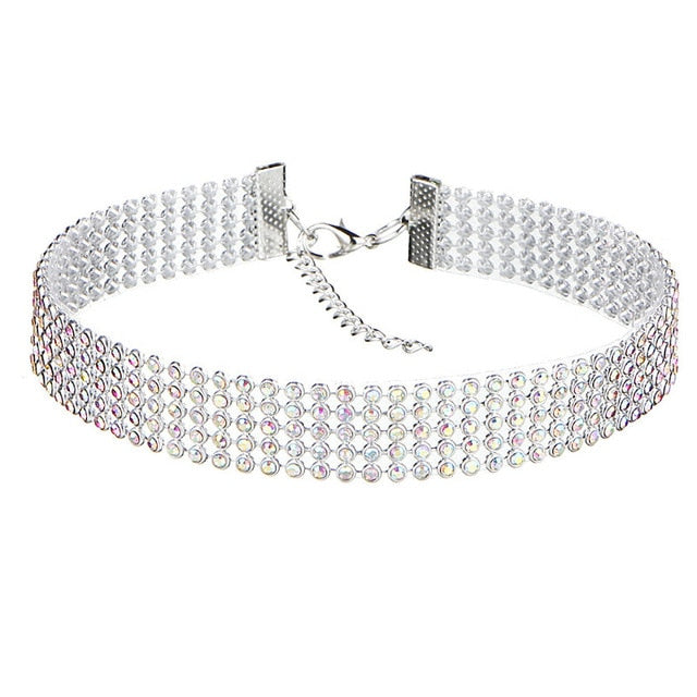 gargantilla de cristal y strass