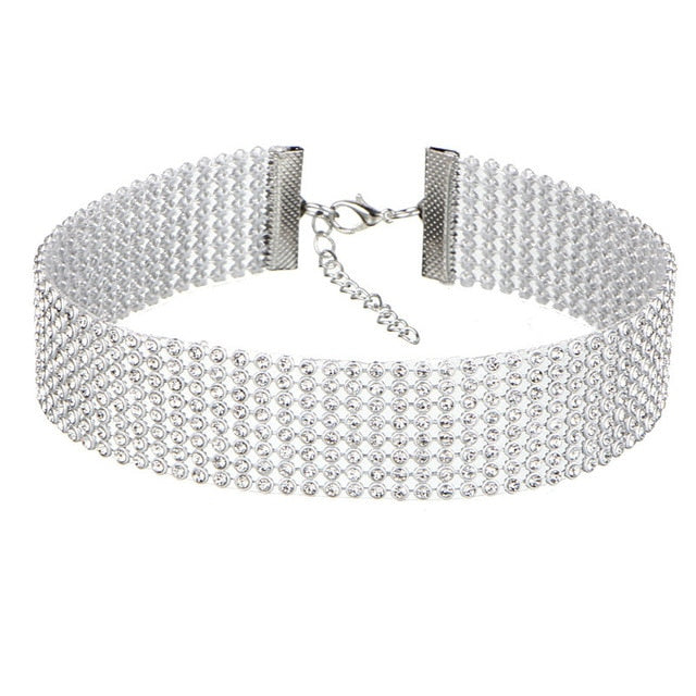 gargantilla de cristal y strass