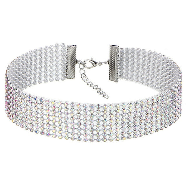 gargantilla de cristal y strass