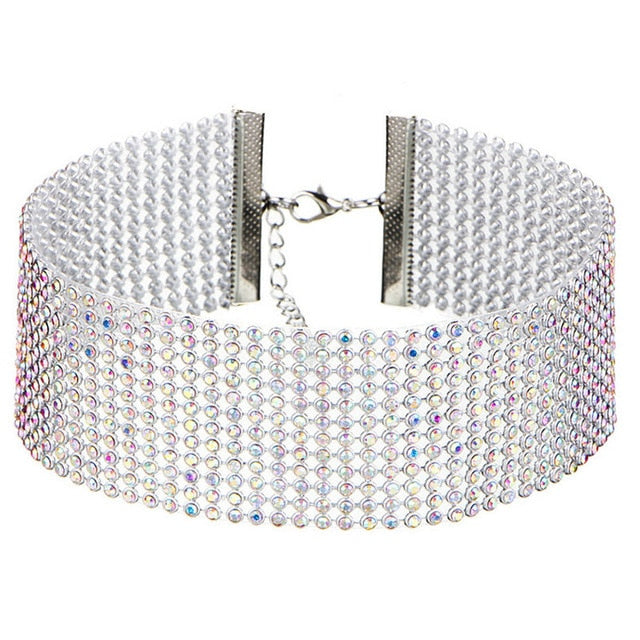gargantilla de cristal y strass