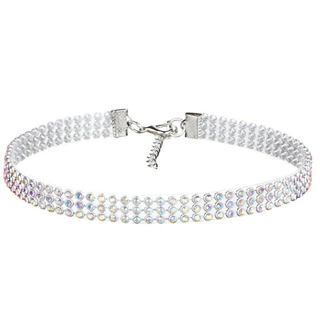 gargantilla de cristal y strass